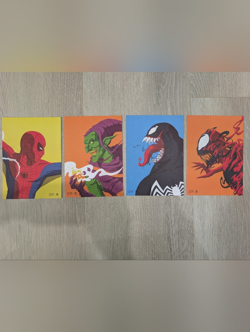 Set Of 4 Spider Man & Villains Prints